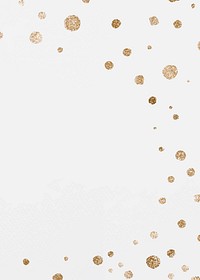 Glittery gold dots invitation cards celebration background
