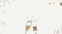 Sparkling champagne banner background vector new year celebration