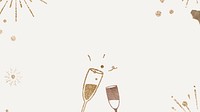 Sparkling champagne background psd new year celebration