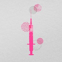 Pink syringe psd to cure and treatment for Coronavirus