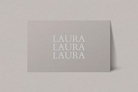 Business card mockup vector in gray tone