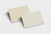 Blank business card mockup vector in light gold tone with front and rear view