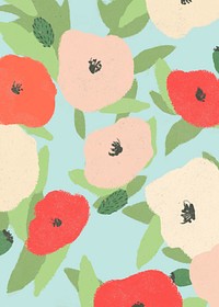 Zoomed colorful poppy vector background poster