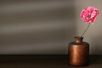 Aesthetic background of flower in a vase