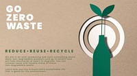 Environmentalist recycling plastic bottle for earth day