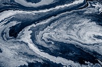 Blue fluid art marbling paint textured background vector