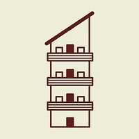Apartment building logo vector business corporate identity illustration