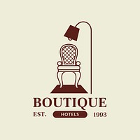 Hotel logo business corporate identity illustration with boutique hotels text