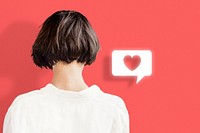 Love reaction social media for online dating advertisement