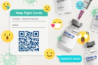 COVID-19 vaccine online donation QR code payment social campaign