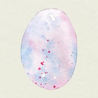 Purple Easter egg vector design element cute watercolor illustration