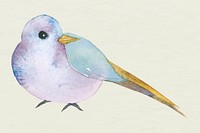 Easter bird design element vector cute watercolor illustration 