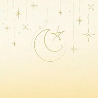 Ramadan festive yellow background vector