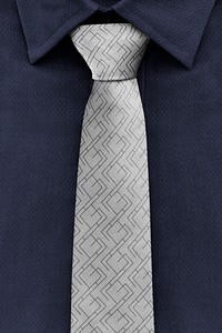 Gray patterned necktie men&rsquo;s business wear