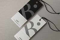 Clothing tag with design space for fashion brands