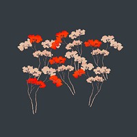 Vintage Japanese sakura illustration, remixed from public domain artworks