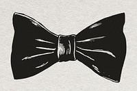 Bow tie vintage graphic in black and white