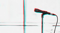 Microphone with a stand double color exposure effect