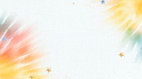 Colorful tie dye background vector with abstract watercolor border