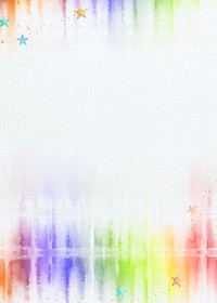 Tie dye background with rainbow watercolor border