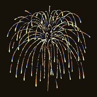 Glittery fireworks element graphic vector for festival