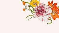 Colorful flower background vector illustration, remixed from public domain artworks
