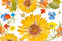 Floral pattern background vector illustration, remixed from public domain artworks