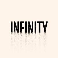 Infinity typography in crumble font