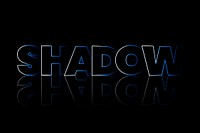 Shadow shadow style typography on black background