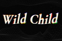 Wild child typography in offset font