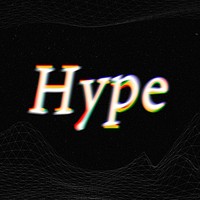 Hype typography in offset font