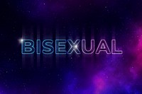 Bisexual spectrum style typography on galaxy background