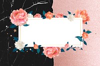 Blank floral banner template illustration