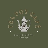 Vintage cafe logo illustration, remixed from public domain artworks