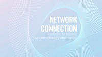 Network connection technology template vector for social media banner in light blue tone