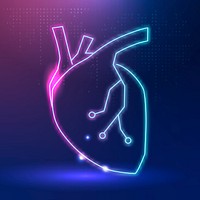 Heart icon for cardiac technology