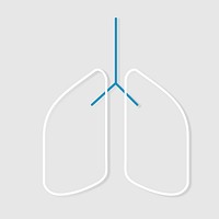 Lungs icon vector for respiratory system smart healthcare