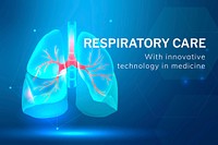 Respiratory care technology template vector