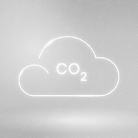 CO2 smog icon vector environmental conservation symbol