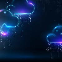 Climate change background with raining clouds border