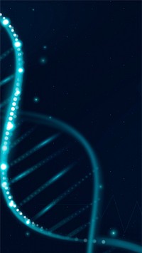 DNA biotechnology science background in blue futuristic style