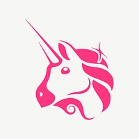 Uniswap cryptocurrency unicorn icon vector blockchain finance concept
