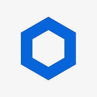 Chainlink blockchain cryptocurrency icon vector open-source finance concept