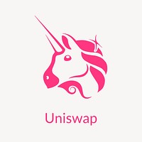 Uniswap cryptocurrency unicorn logo blockchain finance concept