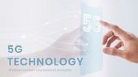 5g communication technology template vector futuristic presentation