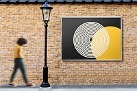 Billboard sign mockup, modern design psd