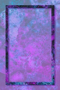 Bubble art rectangle frame in ombre purple DIY experimental art
