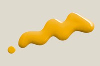 Yellow color paint irregular shape creative art graphic element