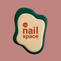 Nail space business logo creative color paint style