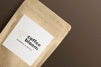 Coffee bean craft paper bag